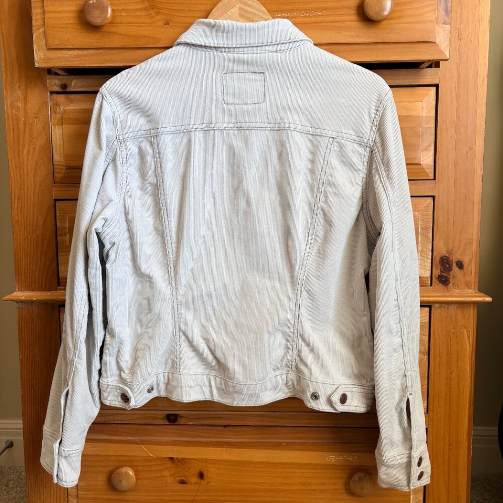 Signature by Levi Strauss Cream Corduroy Trucker Jacket Women’s Large Neutral - Picture 2 of 5